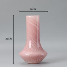 Cone Bottom Striped Glass Vase