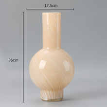 Cone Bottom Striped Glass Vase