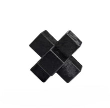 Horse Hair Leather Geometric Cross Paper Weight