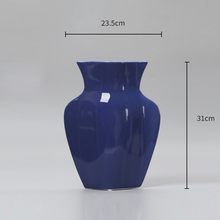 Glossy Flat Hydroponic Ceramic Vase