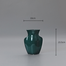 Glossy Flat Hydroponic Ceramic Vase