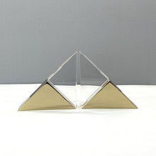 Triangular Crystal Metal Marble Bookend