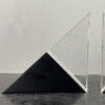 Triangular Crystal Metal Marble Bookend