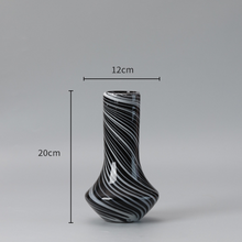 White Strip Glazed Vase
