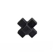 Horse Hair Leather Geometric Cross Paper Weight