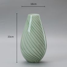 Light Blue Wave Strip Vase