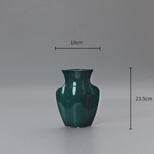 Glossy Flat Hydroponic Ceramic Vase