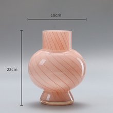 Striped Gourd Hydroponic Glass Vase