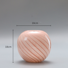 Striped Gourd Hydroponic Glass Vase
