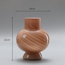 Striped Gourd Hydroponic Glass Vase