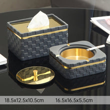 Textured luxury Tissue box & Ashtray