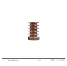Metal Solid Wood Candle Holder
