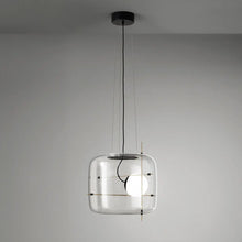 Minimal Glass Box Chandelier