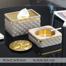 Textured luxury Tissue box & Ashtray