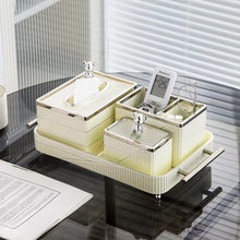 Cream & Golden Table Organizer