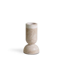 Brown Travertine Candle Holder