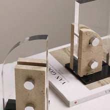 Travertine Slab Book Holder/Decorfur