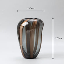 Striped Hydroponic Glass Vase