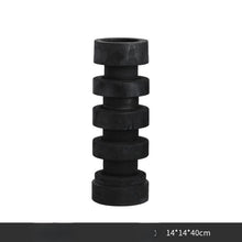 Distressed Wooden Thread Candle Holder/Decorfur
