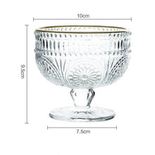 Floral Ice Cream Glass Cup (set of 4)