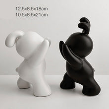 Ceramic Push Rabbit Bookend