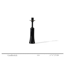 Black Resin Candlestands