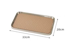 Modern Luxury Leather-Accented Tray/Decorfur
