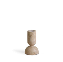 Brown Travertine Candle Holder