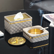 Textured luxury Tissue box & Ashtray