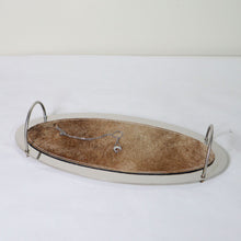 Modern Metallic Oval Display Tray/Decorfur