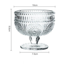 Floral Ice Cream Glass Cup (set of 4)