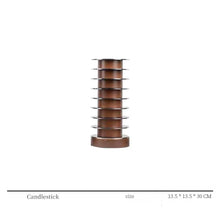 Metal Solid Wood Candle Holder