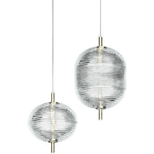 Corrugated Glass Chandelier