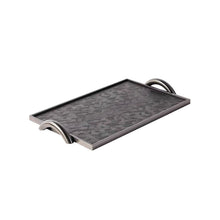 Stainless Steel Handle Leather Tray