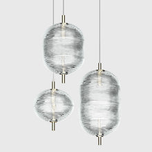 Corrugated Glass Chandelier