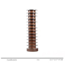 Metal Solid Wood Candle Holder