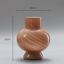 Pink Striped Gourd Hydroponic Glass Vase