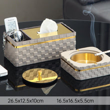 Textured luxury Tissue box & Ashtray