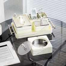 Cream & Golden Table Organizer