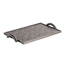 Stainless Steel Handle Leather Tray