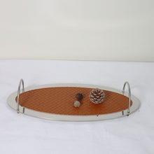 Modern Metallic Oval Display Tray/Decorfur