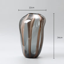 Striped Hydroponic Glass Vase