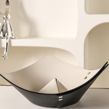 Triangular contrasting color storage tray
