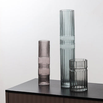 Transparent Bamboo Glass Vase