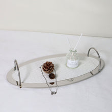 Modern Metallic Oval Display Tray/Decorfur