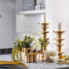 Bamboo Style Marble candlestand