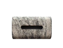 Stylish Gunmetal Horsehair Tissue Container/Decorfur