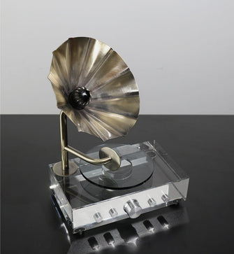 Crystal Phonograph Decor