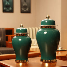 Emerald Green Glazed Jar
