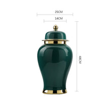 Emerald Green Glazed Jar